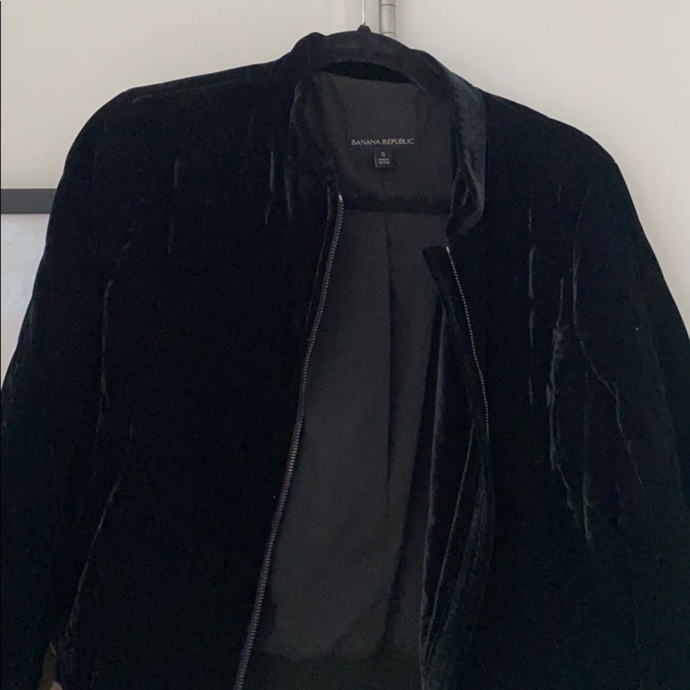 Banana republic velvet bomber jacket